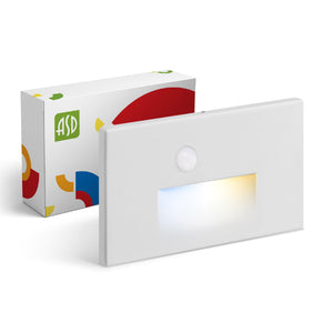 Asd Led Recessed Step Light Fixture | 3W 120Lm 3000K-5000K 120V | 3Cct, Motion Sensor, Waterproof, Etl Listed | Outdoor-Indoor S