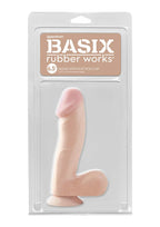 Basix Rubber Works 6.5'' Dong with Suction Cup, Flesh