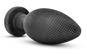 Spark  Large 65 Long Platinum Silicone Anal Butt Plug For Men Women  Satin Coated Carbon Fiber Finish