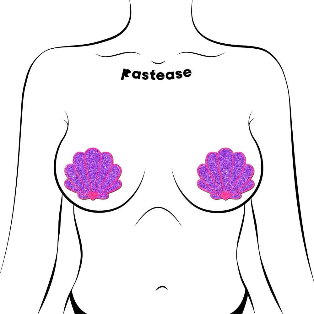 Pastease Mermaid Shells Neon Pink & Purple