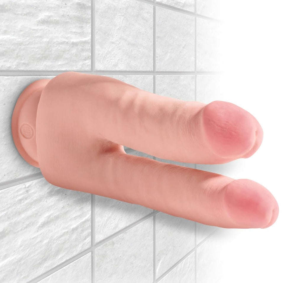 King Cock Plus 9.5In Triple Den Doub Pen