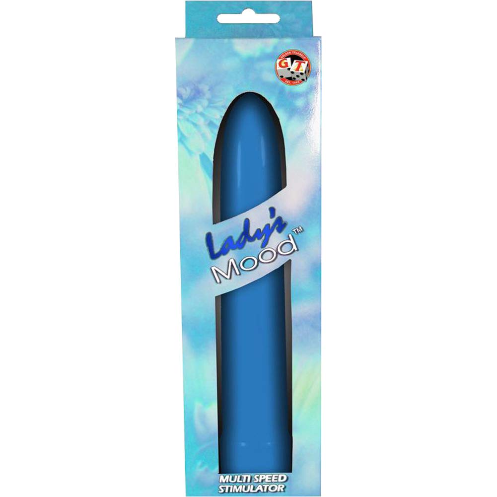 Ladys Mood Plastic Vibrator, Blue, 7 Inch