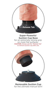Pipedream Products King Cock 7In Cock With Balls, Flesh, Vibrating