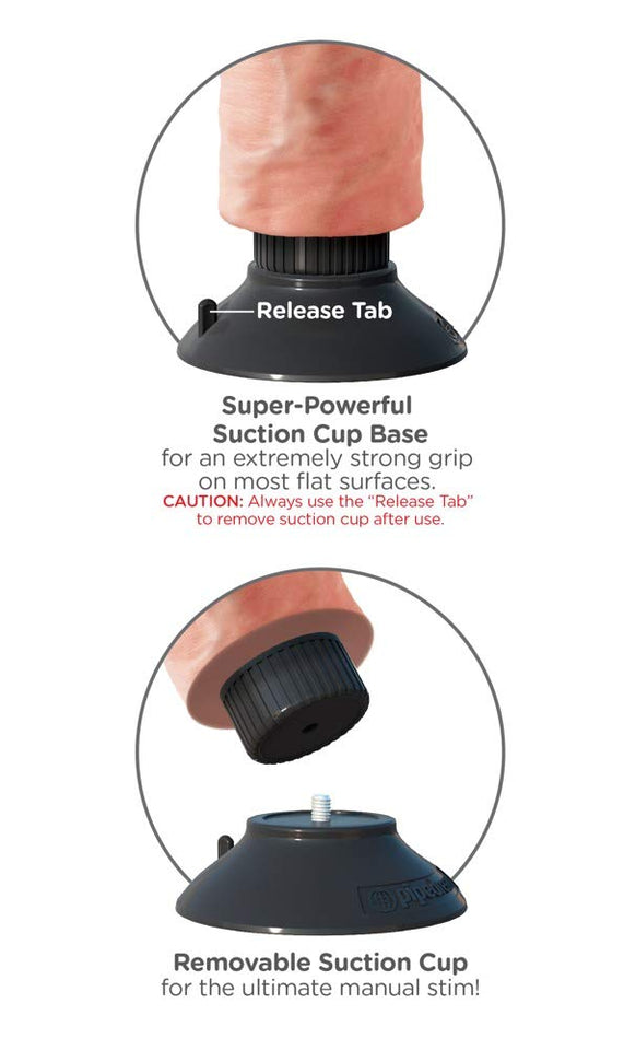 Pipedream Products King Cock 7In Cock With Balls, Flesh, Vibrating