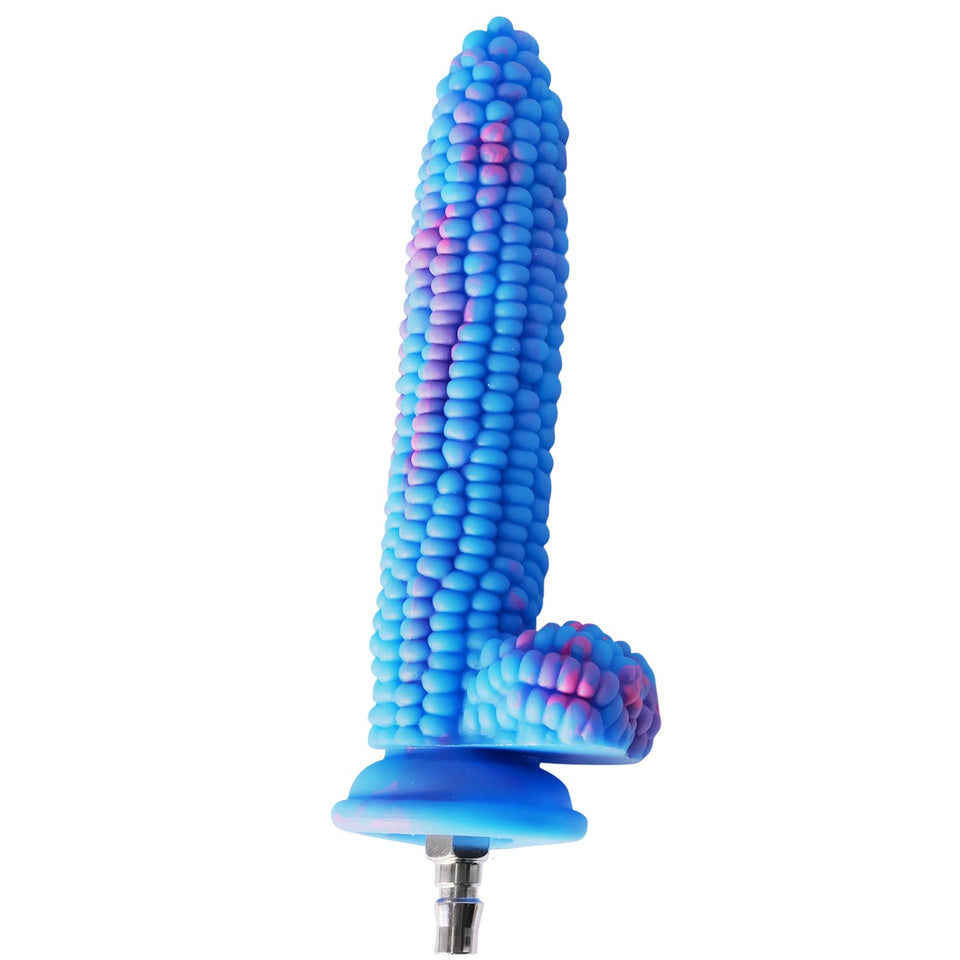 FREDORCH Realistic Silicone Dildo for Sex Machine Vac-U-Lock with Quick Air Connector Device User (Blue, 20.5cm/8inch)