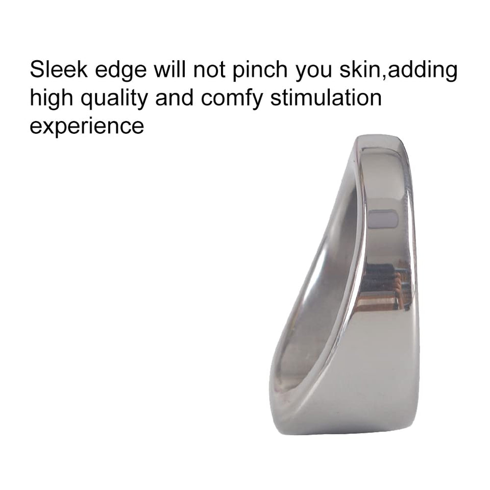 Tabuy Stainless Steel Male Cock Ring Glans Ring Metal Penis Ring Delayed Ejaculation Increase Stimulation Sex Toys for Men (X-La