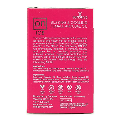 Sensuva On Ice Buzzing And Cooling Female Arousal Oil, 0.17 Ounce