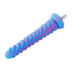 FREDORCH Realistic Silicone Dildo for Sex Machine Vac-U-Lock with Quick Air Connector Device User (Blue, 21.8cm/8.58nch)