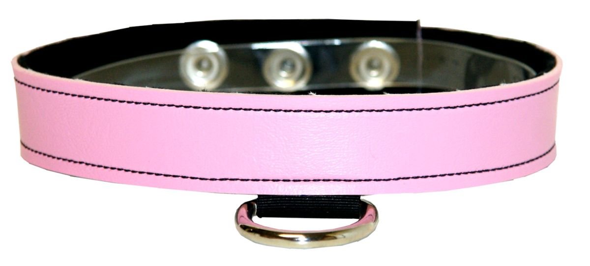 Sportsheets Blush Vinyl Bondage Collar, Pink