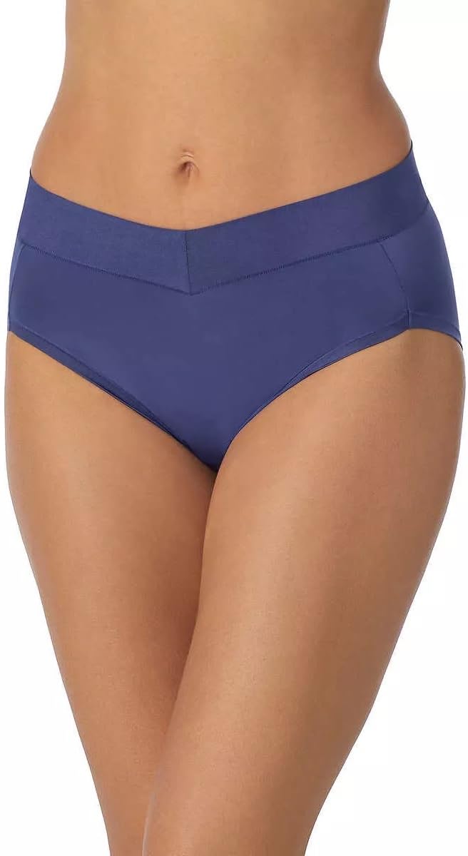 Carole Hochman Womens 5-Pack Midnight Hi-Cut Brief (US, Alpha, Small, Regular, Regular, Skipper Blue/Baby Lavender/Lotus/Rugby T
