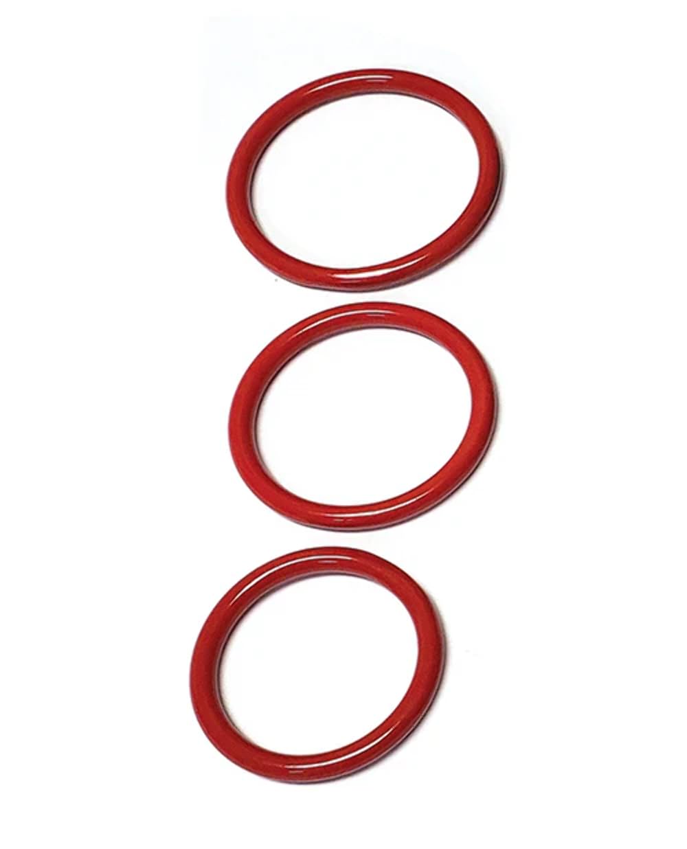 Red Stainless Steel C-Ring Set - 1.5 1.75'' 2'' ''