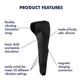 Satisfyer Men Wand Vibrator - Male Masturbator, Stroker, Vibrating Stimulation, Textured - Waterproof, Rechargeable