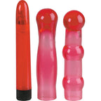 California Exotics Crystalessence Material Passion Kit, 6 Inch Powerful Massager With 2 High Quality Solid Head Sleeves, 1 Kit