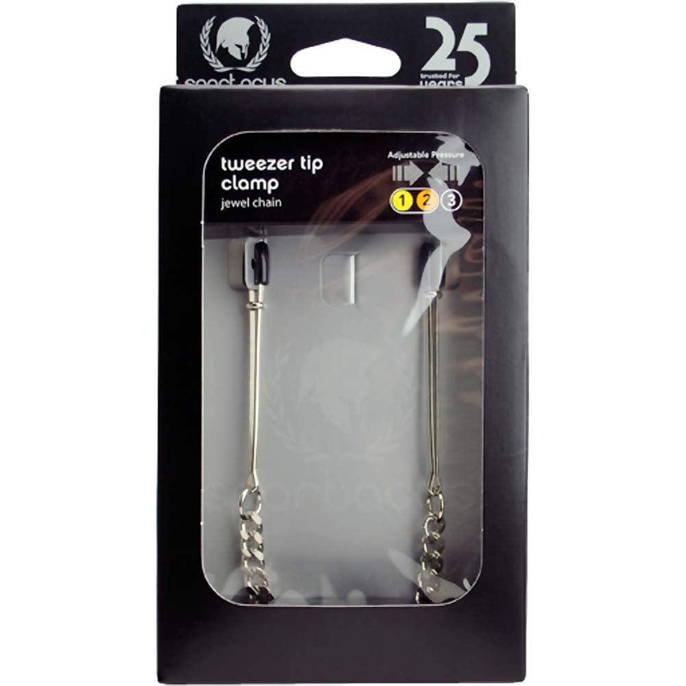 Spartacus Tweezer Nipple Clamps with Adjustable Jewel Chain