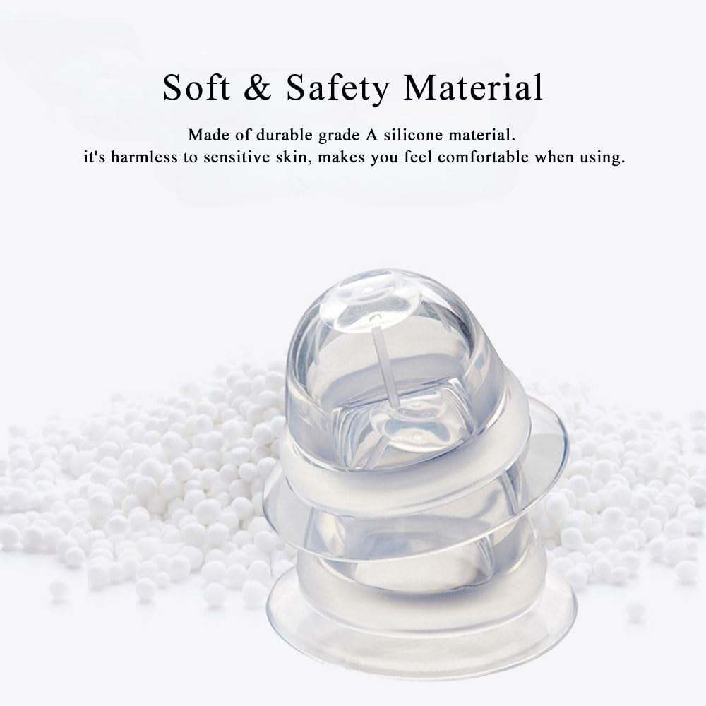 1 Pair Nipple Suckers for Pressure, Nipple Toys for Women, Soft Silicone Nipple Corrector Nipple Sucker Suction Breast Stimulato