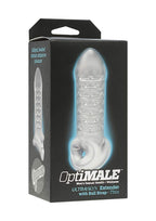 Doc Johnson Optimale - Ultraskyn Extender With Ball Strap - Thin, Frost