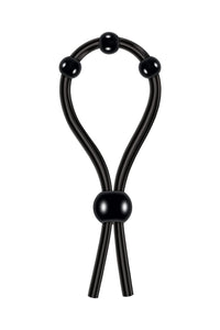 Zero Tolerance Ultimate Adjustable Silicone Lasso Cock Ring With Pleasure Beads, Black