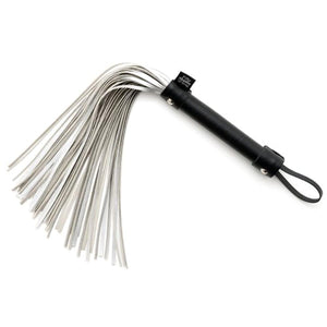 Fifty Shades of Grey Please Sir Flogger  15 Inch Mini Metallic Faux Leather Flogger  Easy Grip Handle for Spanking  BlackSil