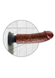 King Cock 8In Vibrating Cock Brown