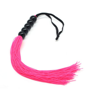 Rubber Sex Flogger Whip - SMspade Beginners Super Soft 15 Inch Flogger Whip for Sex Adult (Pink)
