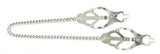 Spartacus Endurance Butterfly Nipple Clamps With Link Chain, Silver