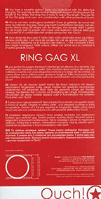 Ouch! Ring Mouth Gag, Red, X-Large