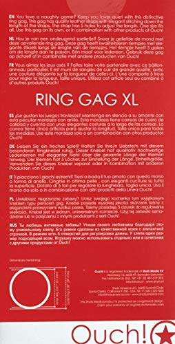 Ouch! Ring Mouth Gag, Red, X-Large