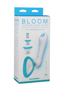 Doc Johnson Bloom - Intimate Body Pump - Automatic - Vibrating - Rechargeable - 4-In-1 Interchangable Set - Heightens Sensitvity