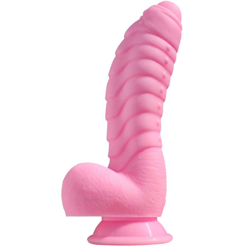 LZYAA 8.5Inch Realistic Dildo Soft Liquid Silicone Material No Any Smell Adult Sex Toys Thick Penis Strong Suction Cup for Hand-
