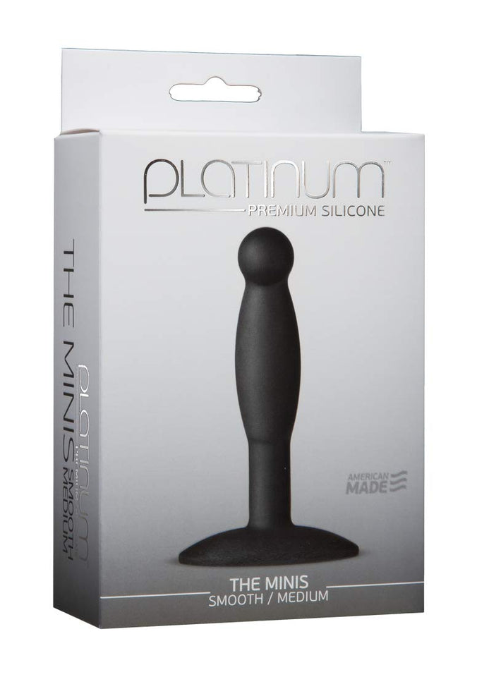 Doc Johnson Platinum Premium Silicone  The Minis  Smooth  Medium  40 In Long And 08 In Wide  Butt Plug  Petite Anal To