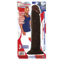 All American Real Skin Afro American Whoppers Vibrating Dong, Brown, 7 Inch
