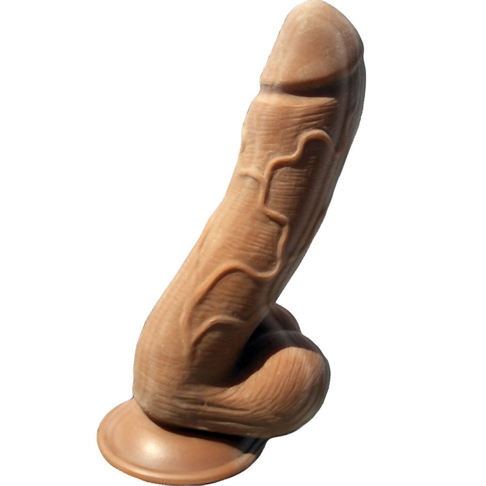 Hott Products Skinsations Latin Lover Series Amante Caliente Dildo with Suction Cup, Tan, 7.5 Inch, 0.75 Pound