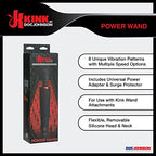 Doc Johnson - Ultra Powerful Full Size Wand Body Massager, 8 Unique Vibration Patterns, Phthalate-Free, Body-Safe (Black)