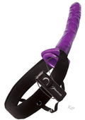 Fetish Fantasy 10'' Purple Passion Vibrating Hollow Strap On, Purple