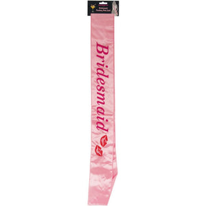 Bachelorette Party Favors Bridesmaid Flashing Sash Kisses Pink