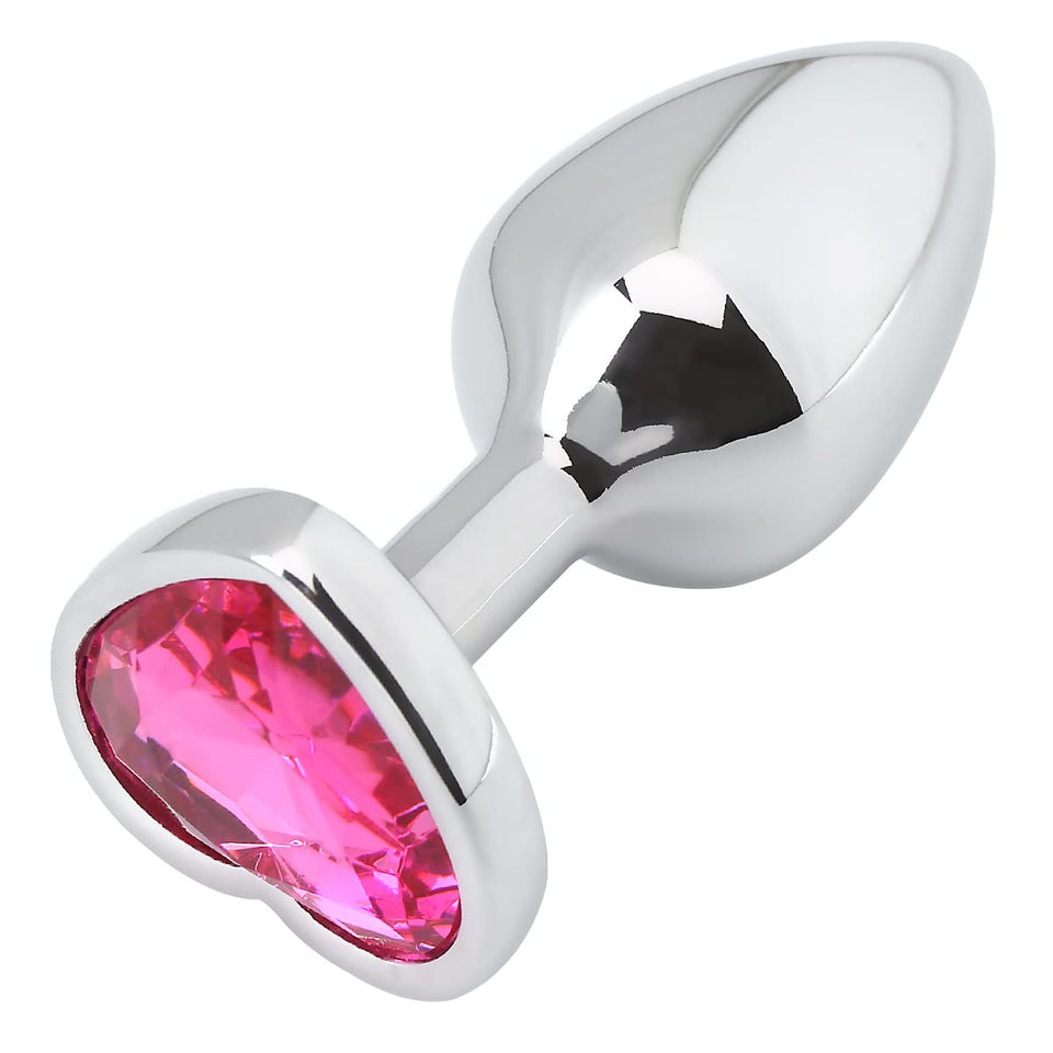 Akstore Small Fetish Anal Plug Butt Heart Personal Sex Massager(Rose)