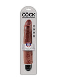 King Cock 10In Vibrating Stiffy Brown