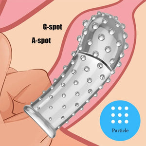 Reusable Finger Sleeve No Vibrator G-Spot Massage Clitoris Stimulation Women Sex Toy Finger Vibrator Attachment Women Masturbato