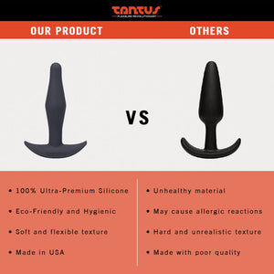 Tantus Sex/Adult Toys Little Flirt Butt Plug - 100% Ultra-Premium Flexible Silicone Satin Prostate Massager, Waterproof, Anal Stimulation, Pleasure For Men, Women, Couples, Beginners - Onyx