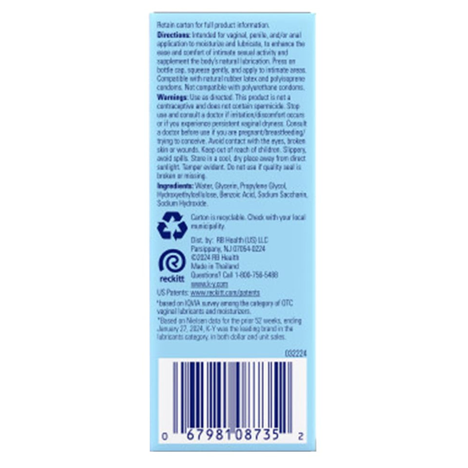 K-Y UltraGel Premium Water Based Lube- Personal Lubricant Safe To Use With Latex Condoms, Devices, Sex Toys and Vibrators, 1.5 o