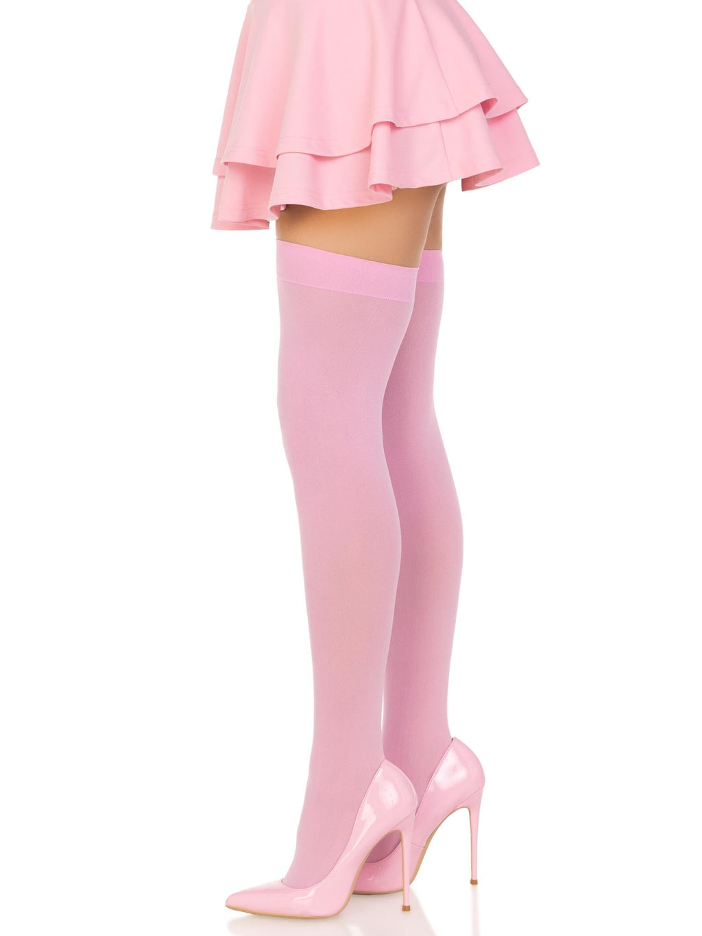 Leg Avenue Nylon Over The Knee, O/S, PINK