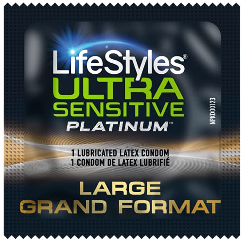 Lifestyles Ultra Sensitive Platinum Large Latex Condom