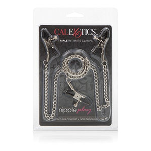 Calexotics Nipple Play Triple Intimate Clamps, Silver