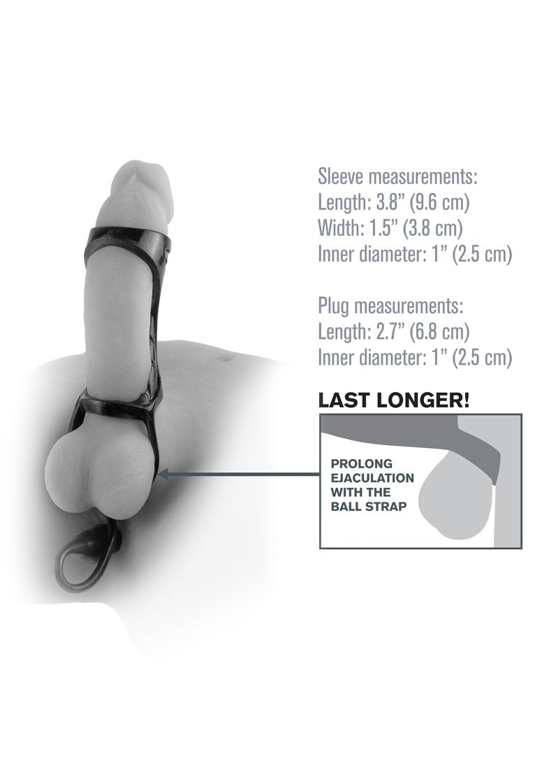 Pipedream Fantasy X-Tensions Extreme Enhancer With Anal Plug, Black
