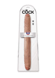 King Cock 16In Thick Double Dildo - Tan