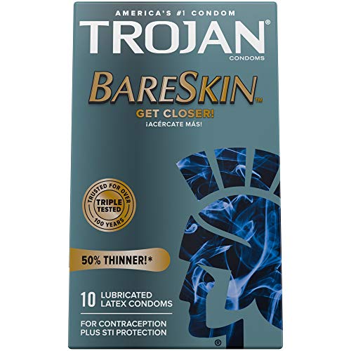 Trojan Bareskin Premium Thin Lubricated Condoms - 10 Count