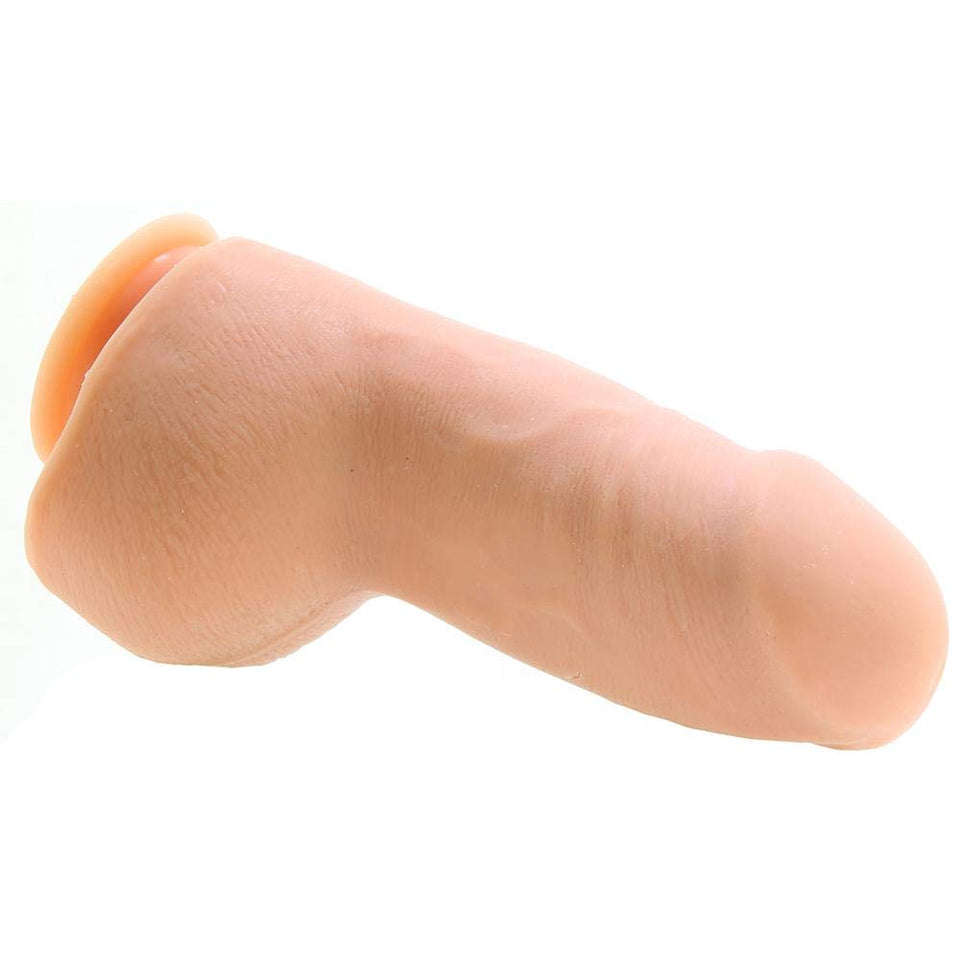 Doc Johnson The D - Fat D - 8 Inch With Balls - Ultraskyn - 8&quot; Long And 2.75&quot; Wide - Strong Suction Cup Base - O-Ring Harness Compatible Dildo, Vanilla