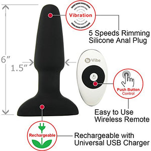 B Vibe Rimming Plug 2 Black (Net)