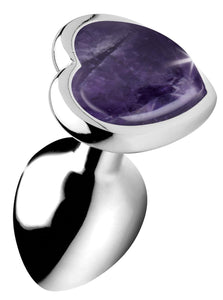 Amethyst Heart Anal Plug - Small