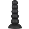 5 Balls Dildo Liquid Silicone Anal Plug Strong Suction Cup Hands Free Play Realistic and Soft Adult Sex Toys(Black)